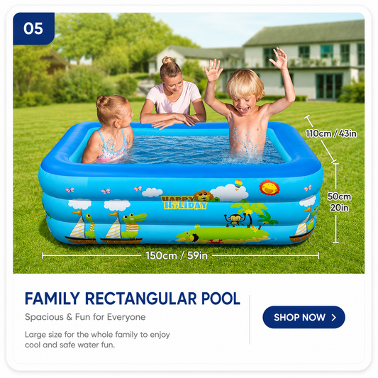 Rectangle swimming pool 150cm