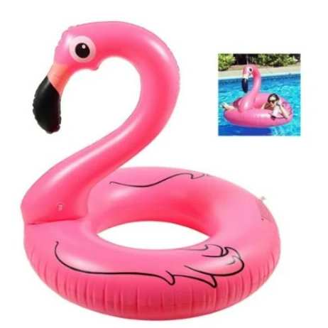 Inflatable Flamingo Pool Float, Swim Party Toys, Fun Beach Floaties, Summer Pool Lilo Lounger for Adults & Kids, Pool Party Favor 120cm