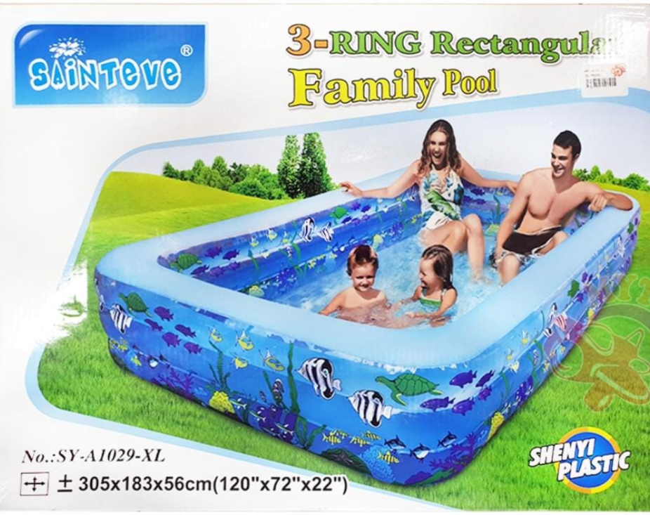 Rectangle swimming pool for kids 305cm