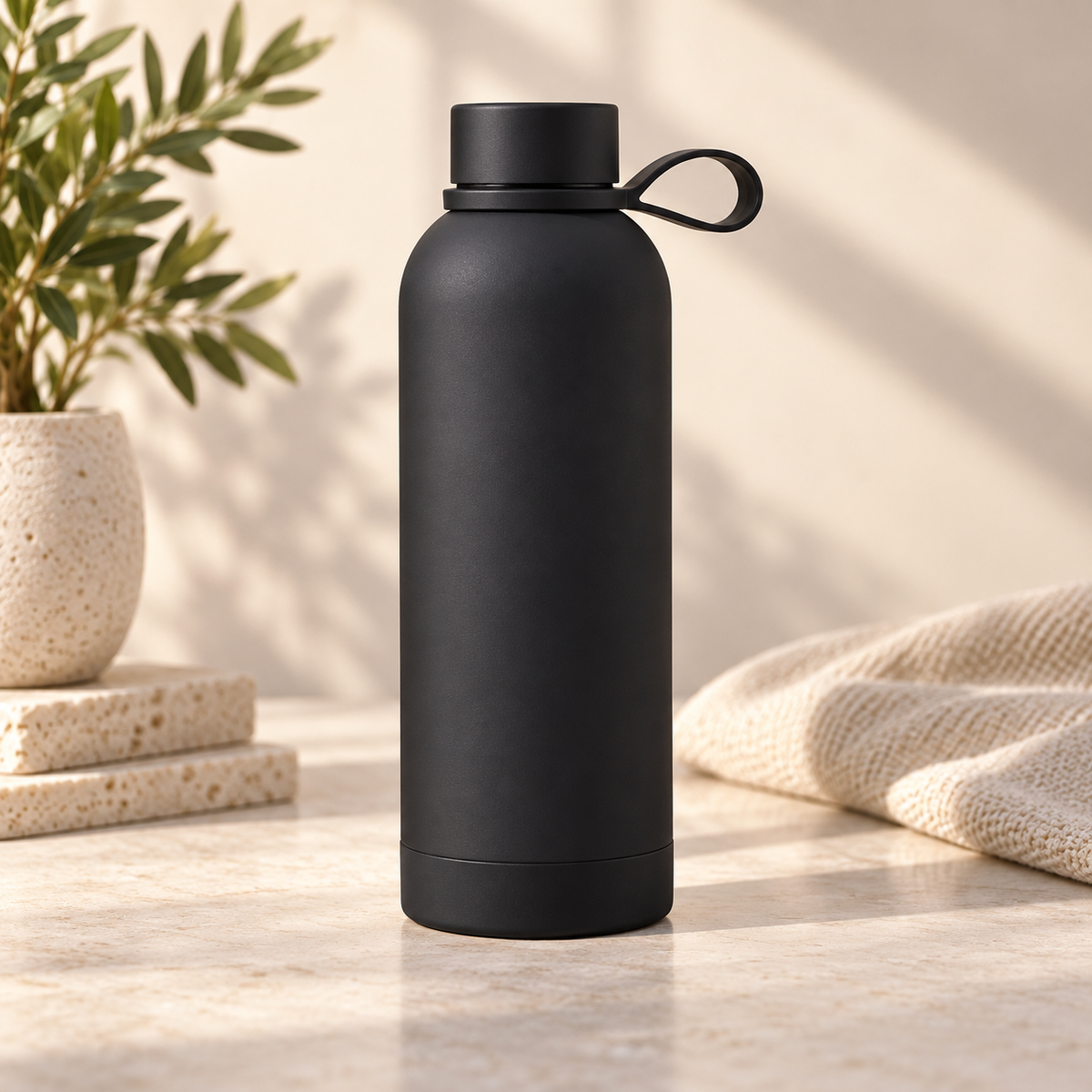 RIO+ customizable 400 ml black bottle